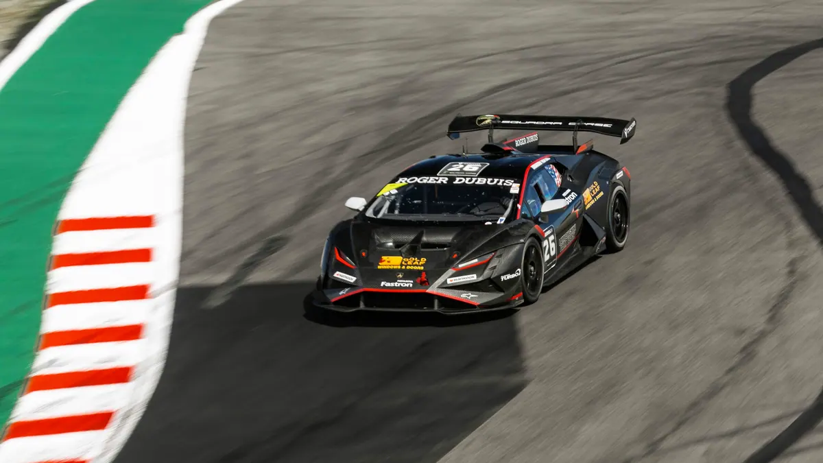 Race car descending the Corkscrew at Laguna Seca